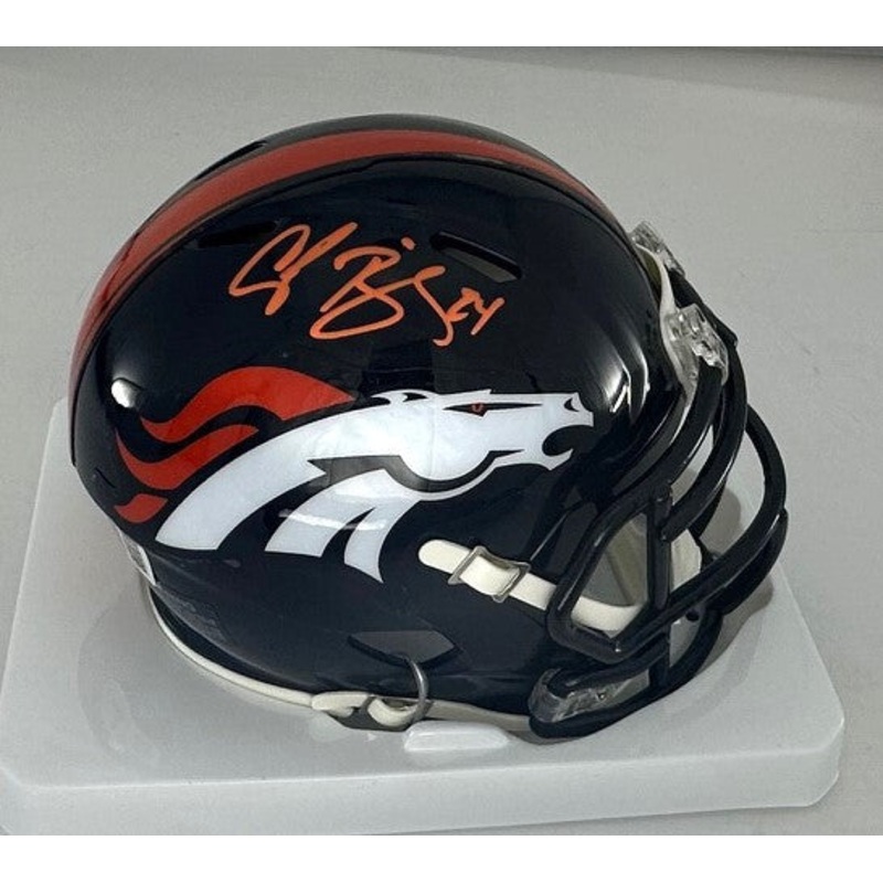 Broncos Hall of Famer CHAMP BAILEY Signed Riddell Speed Mini Helmet AUTO – BAS