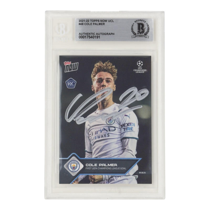 Cole Palmer Signed 2021-22 Topps Now UCL #48 Rookie Card – BGS Authentic