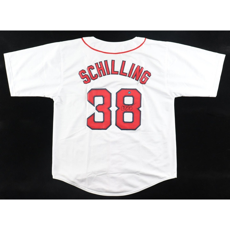 Curt Schilling Signed Boston Red Sox Jersey (AWM Holo) 3xWorld Series Champion