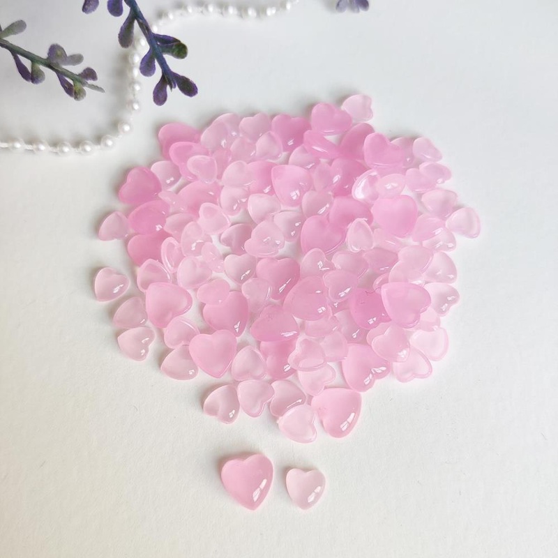 Dress My Craft Water Droplet Embellishments 8g Pastel Pink Heart – Assorted Sizes