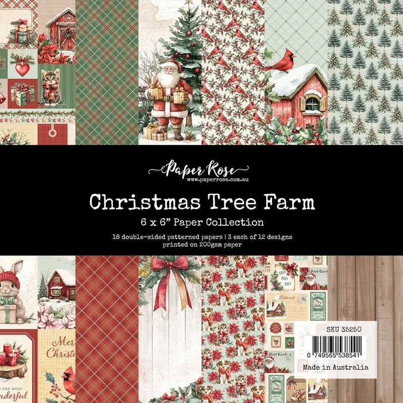 Paper Rose 6×6 Paper Collection Christmas Tree Farm