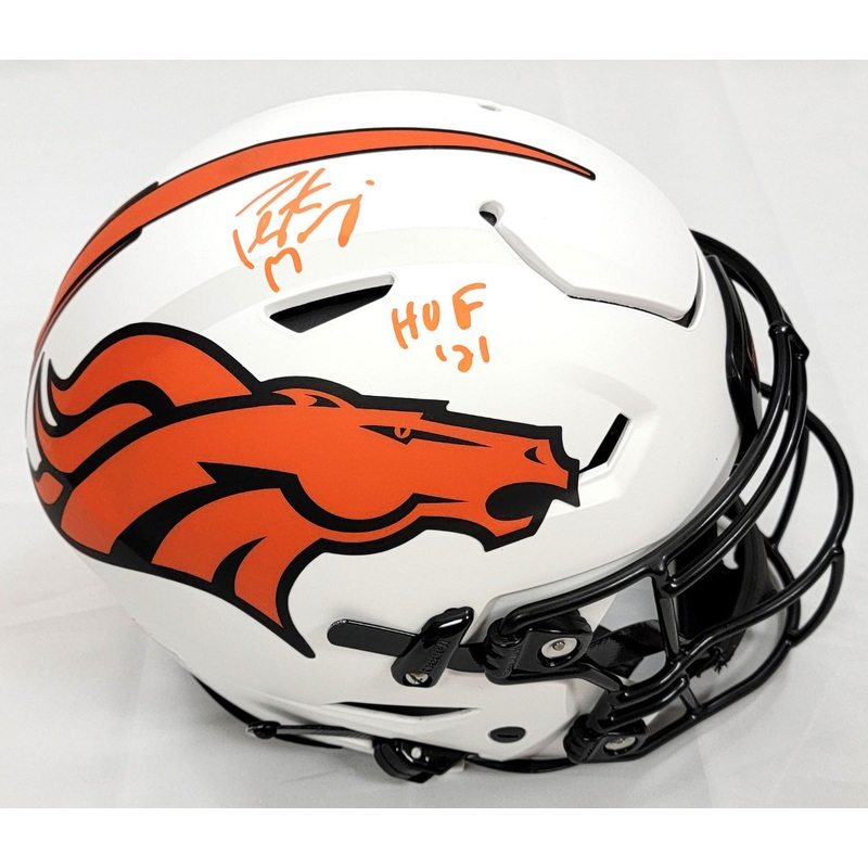 Peyton Manning Signed Broncos Lunar Eclipse Speed Flex Helmet W/ HOF 21 Fanatics