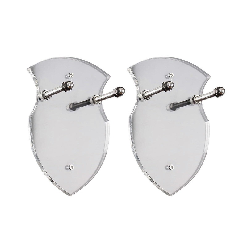 Set of 2 Acrylic Swords and  Storage Stand Wall Mount Vertical Display Rack for Home Decoration Sword Holder Transparent