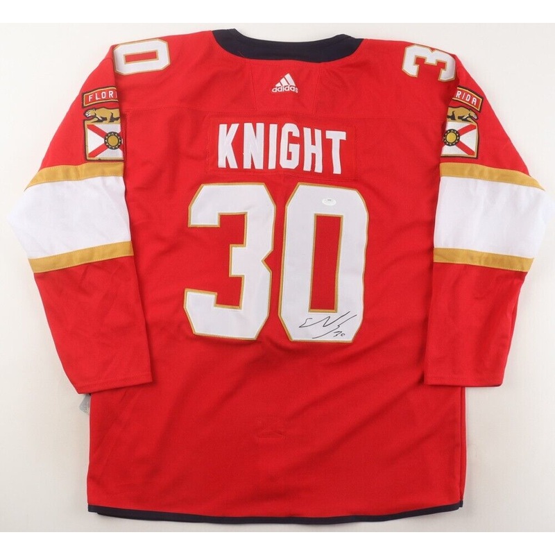 Spencer Knight Signed Florida Panthers Jersey (JSA) 2024 Stanley Cup Champion