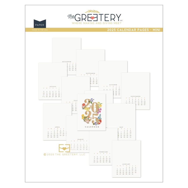 2025 Calendar Pages – Half
