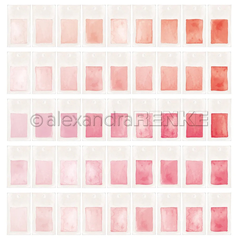 Alexandra Renke 12×12 Design Paper Colour Cards Coral to Pink 200g – 1 pc
