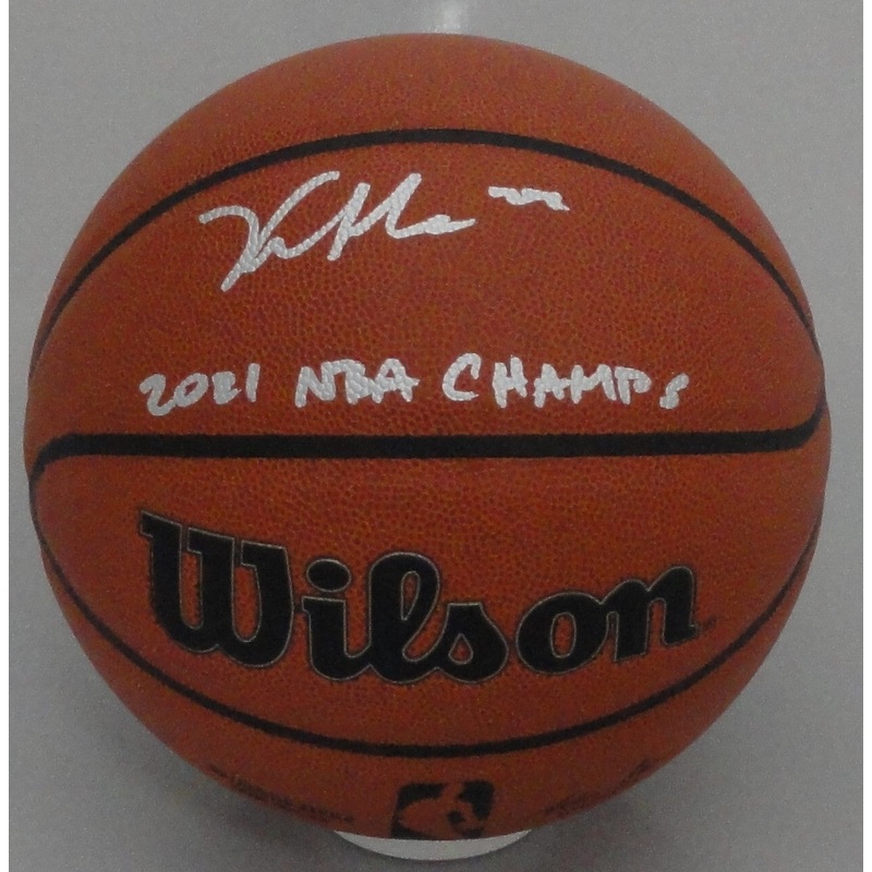 Bucks KHRIS MIDDLETON Signed Wilson Replica Basketball AUTO w/ 2021 Champ JSA