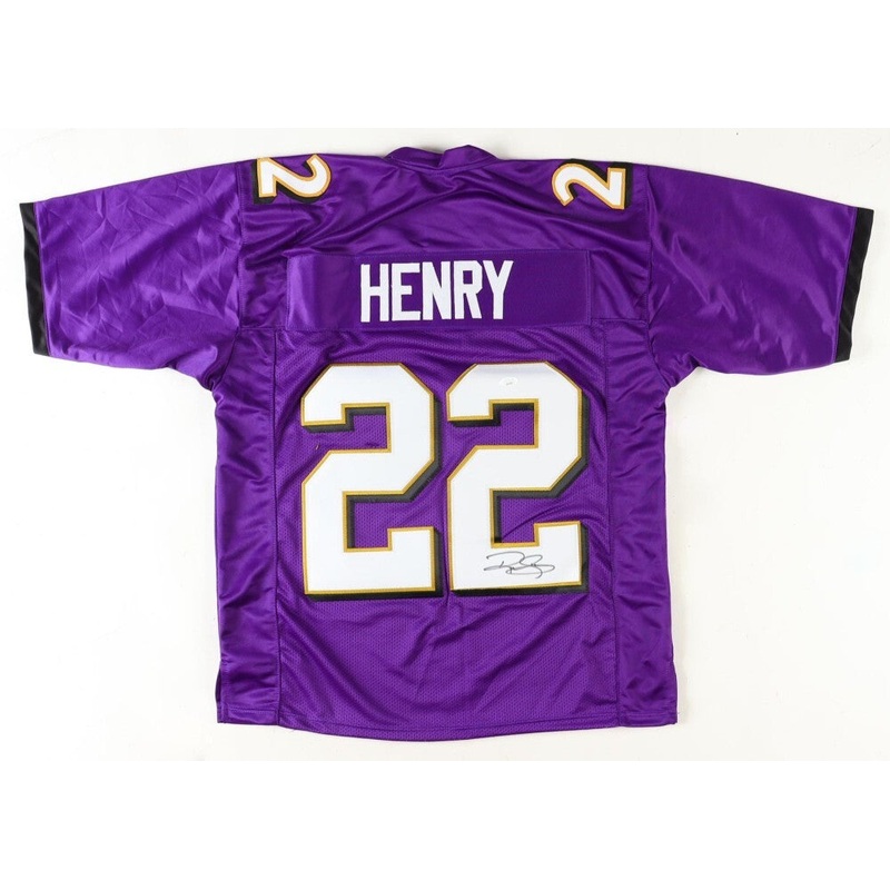Derrick Henry Signed Baltimore Ravens Purple Jersey (JSA COA) Ex-Alabama RB