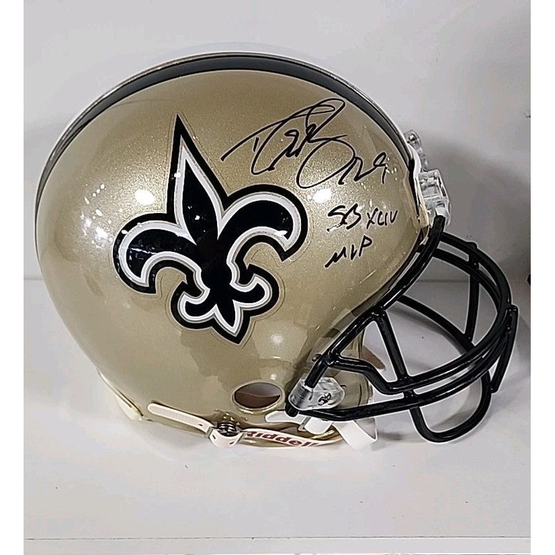 Drew Brees Signed Saints Proline Authentic FS Helmet SB MVP Autograph Fanatics