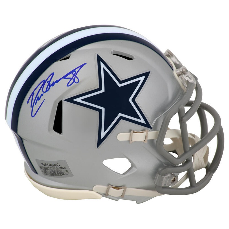 Drew Pearson Signed Dallas Cowboys Riddell Speed Mini Helmet – (SCHWARTZ COA)