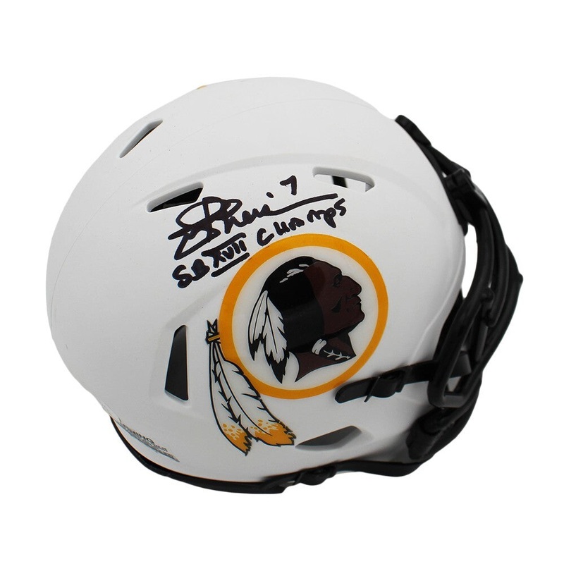 Joe Theismann Signed Washington Commanders Speed Lunar Mini Helmet -SB XVII