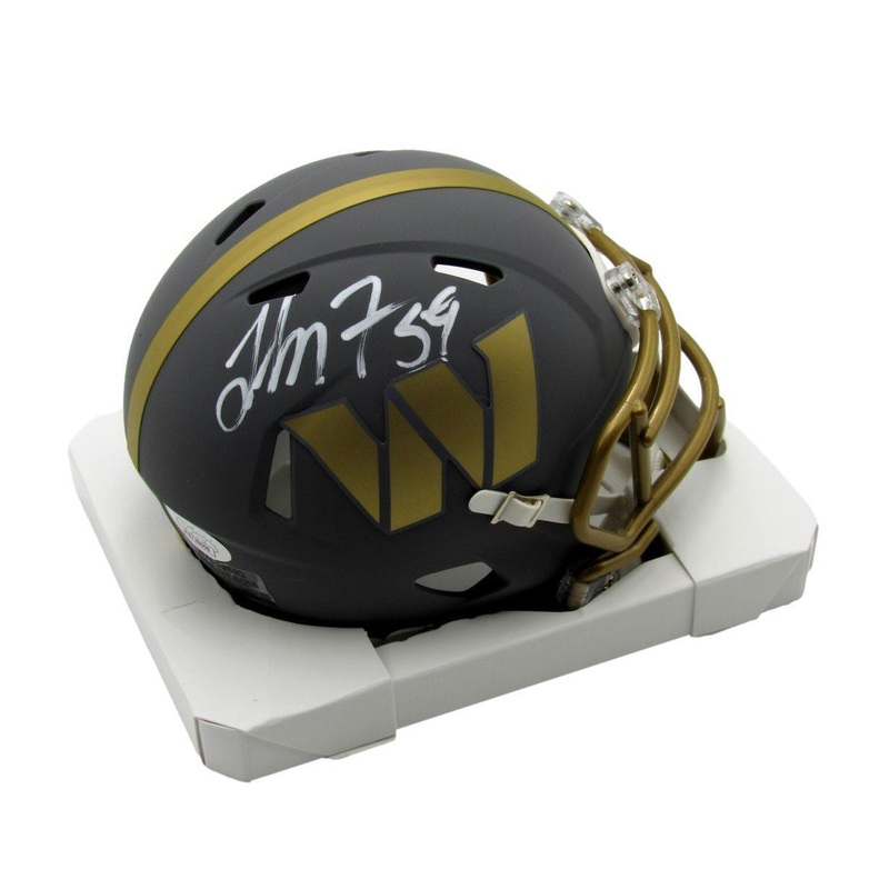 London Fletcher Signed/Autographed Commanders Slate Mini Helmet JSA 194696