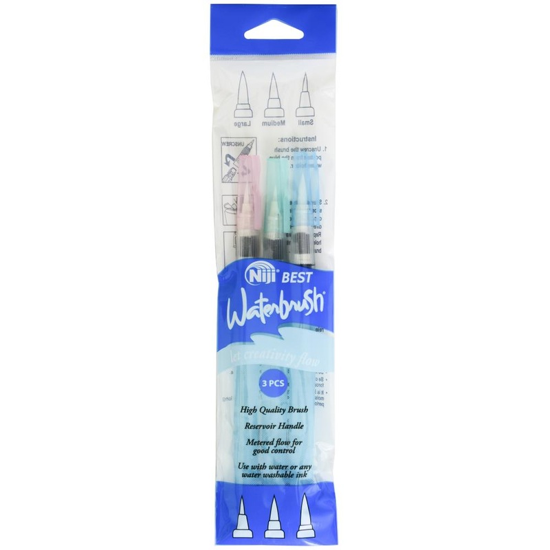 Niji Premier Waterbrush Set 3/Pkg (Contains – KWBP12, KWBP15 & KWBP30)