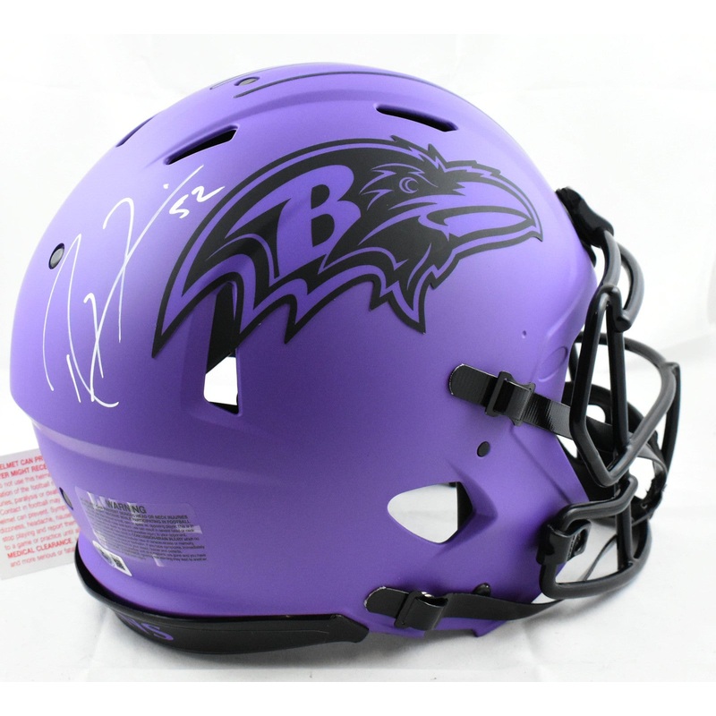 Ray Lewis Autographed Ravens F/S Rave Speed Authentic Helmet – Beckett W Holo