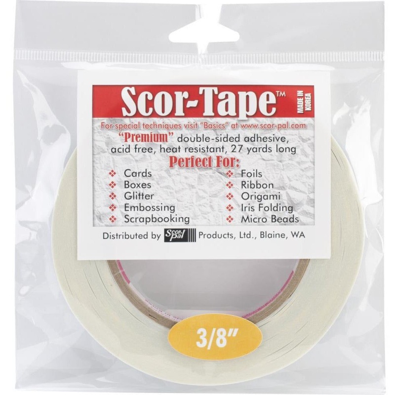 Scor-Tape 3/8 Wide – 27 Yards Double Sided Adhesive