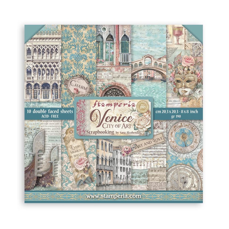 Stamperia Venice City of Art 8×8 Inch Paper Pack