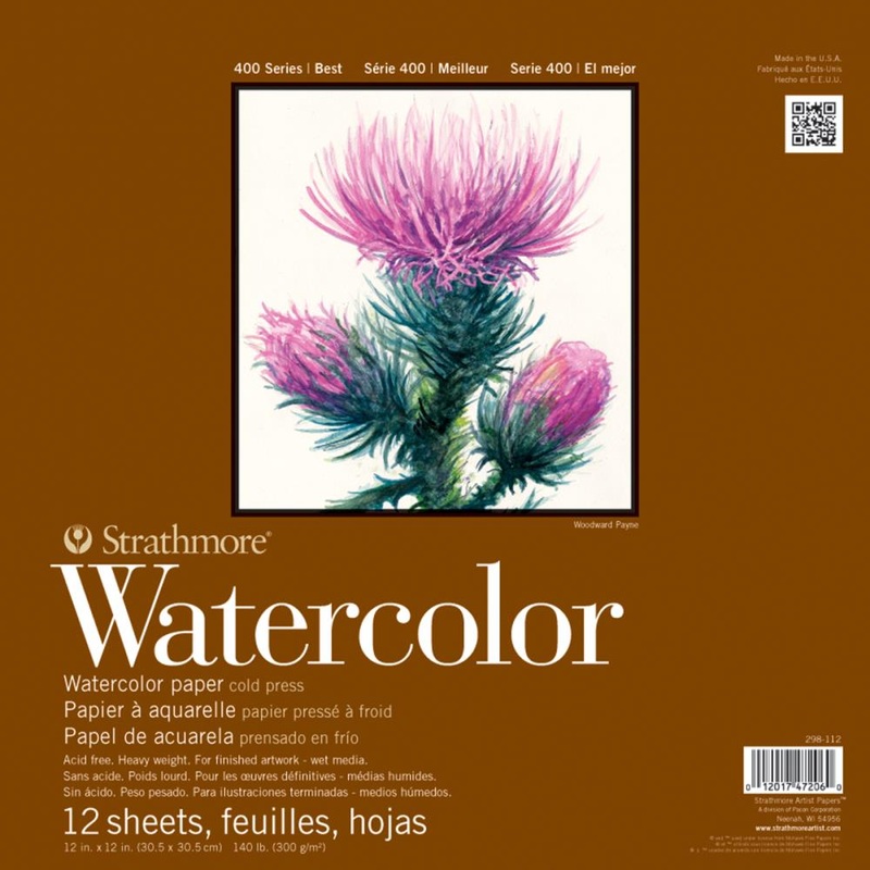 Strathmore Watercolor Paper Pad 12X12