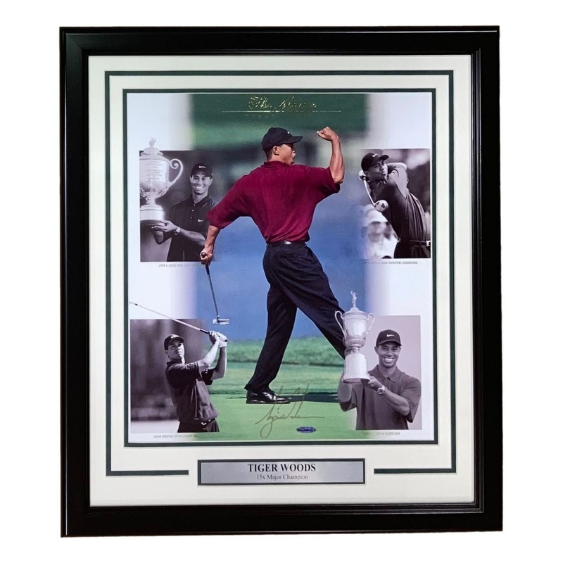 Tiger Woods Signed Framed 16×20 PGA Collage Photo UDA