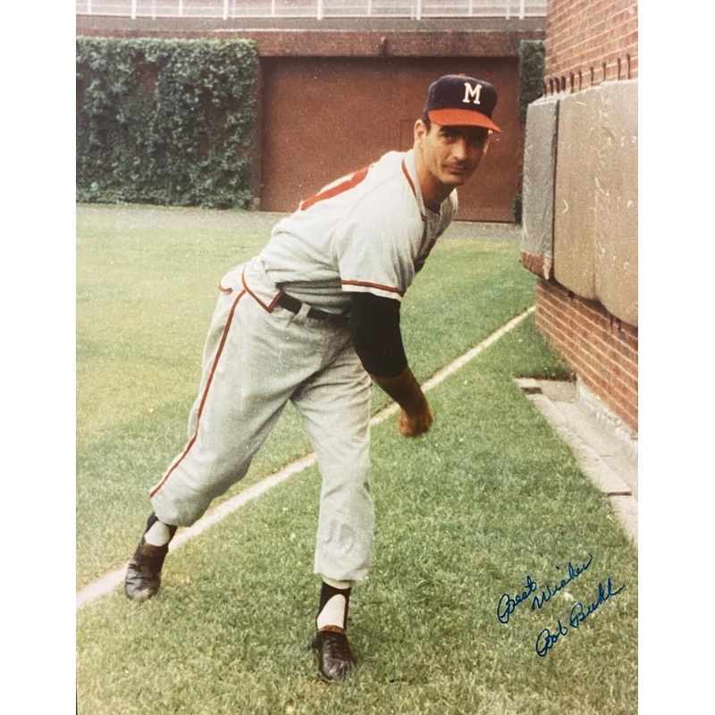1957 Milw. Braves World Series Champion BOB BUHL (d) Signed 8×10 AUTO Photo #3