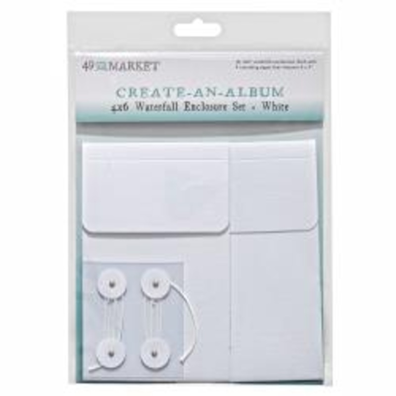 49 And Market Create-An-Album Waterfall Enclosure Set 4X6 White
