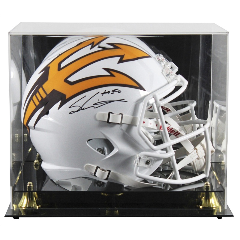 Arizona State Sam Leavitt Signed White Alt F/S Speed Rep Helmet W/ Case BAS Wit
