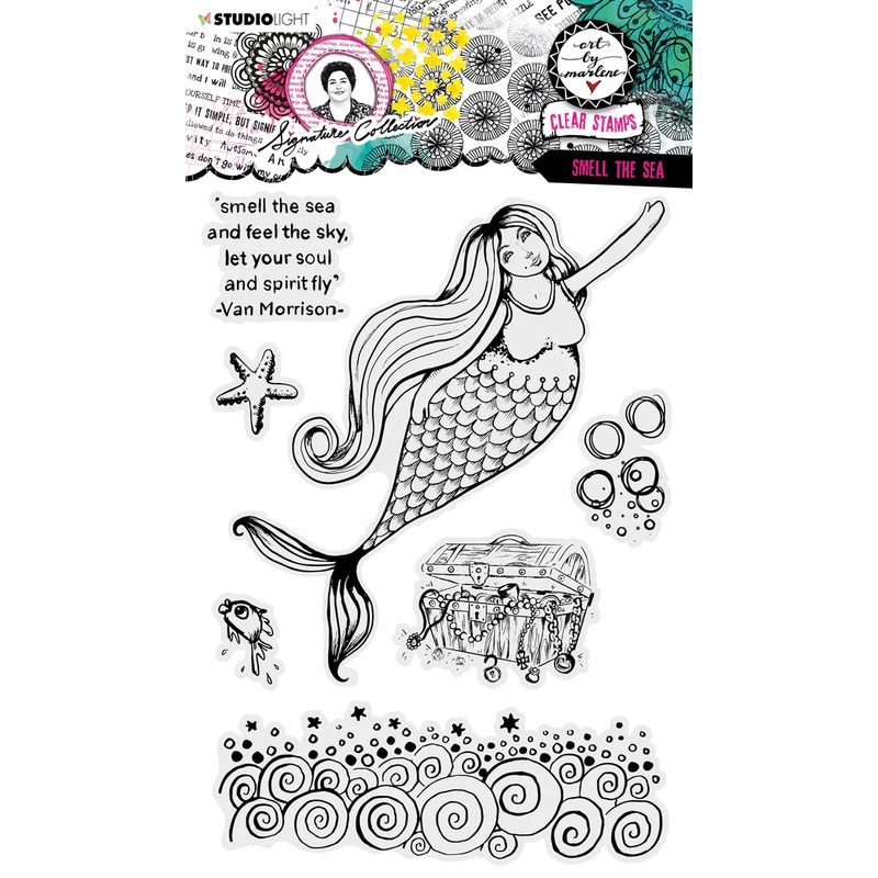 Art By Marlene Clear Stamp Smell The Sea Signature Collection 200x138x3mm 7 PC nr.403