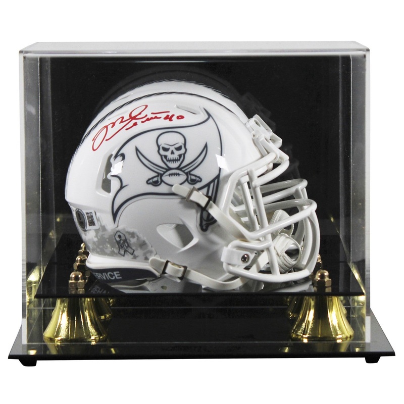 Buccaneers Mike Alstott Signed STS III Speed Mini Helmet W/ Case BAS Witnessed