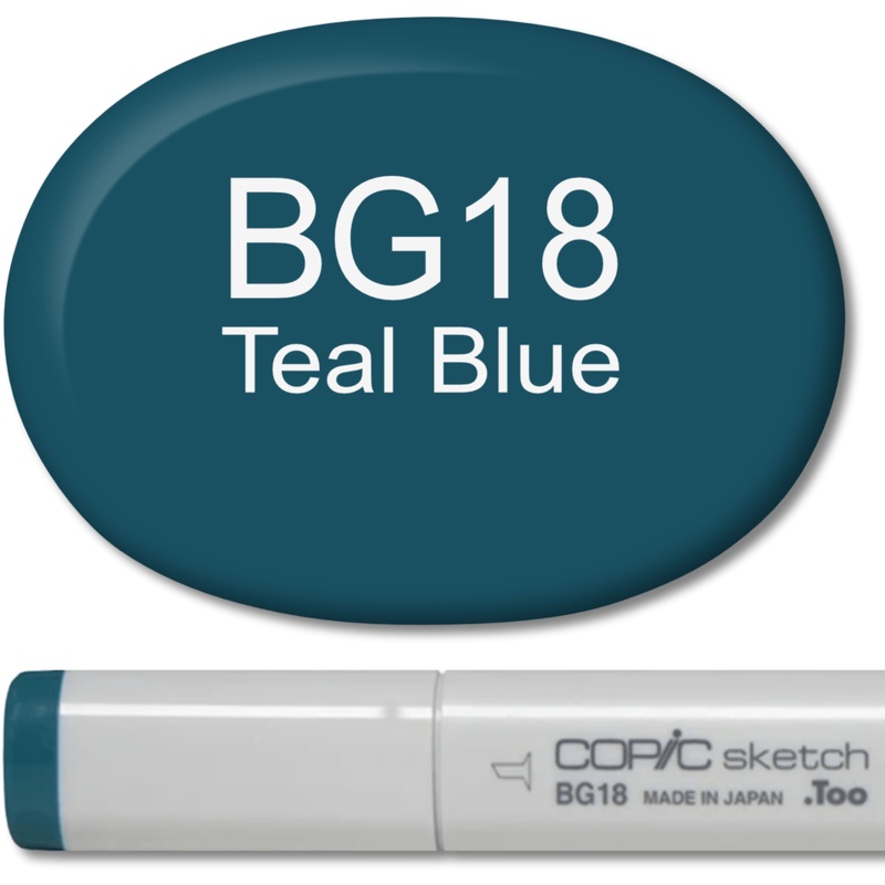 Copic Sketch Marker – BG18 Teal Blue
