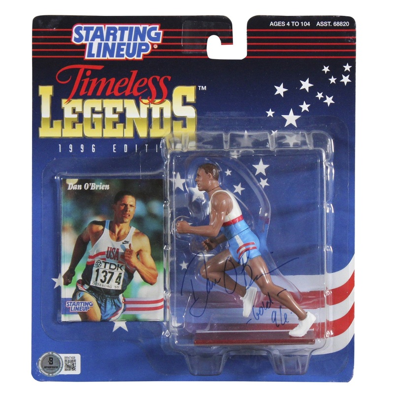 Dan O’Brien Gold 96 Signed 1996 Starting Lineup Timeless Legends BAS #BR47408