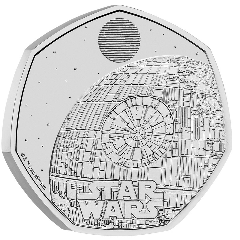 Great Britain Star Wars Death Star 2024 50p Cupro-Nickel Brilliant Uncirculated Coin