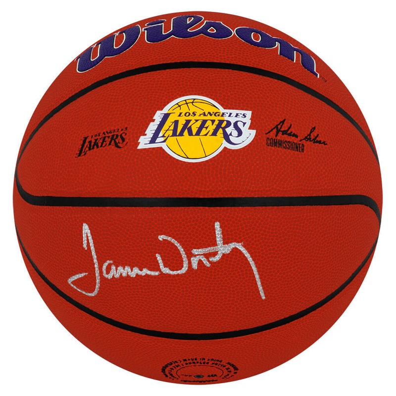 James Worthy Signed Wilson Lakers Logo NBA Basketball – (SCHWARTZ SPORTS COA)