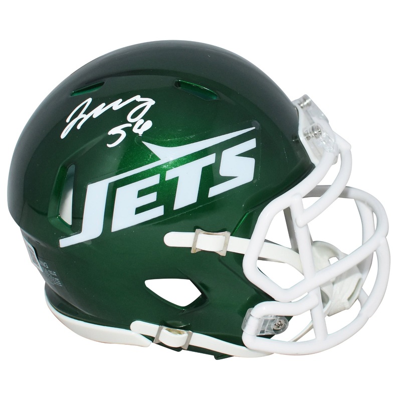 QUINCY WILLIAMS AUTOGRAPHED NEW YORK JETS GREEN SPEED MINI HELMET BECKETT
