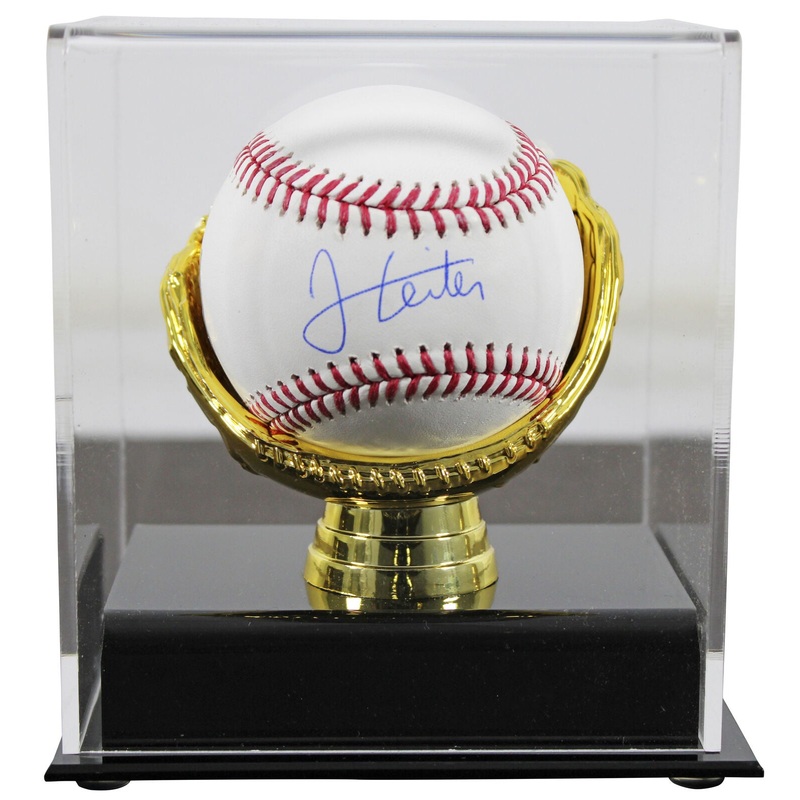 Rangers Jack Leiter Authentic Signed Oml Baseball w/ Case MLB & Fanatics