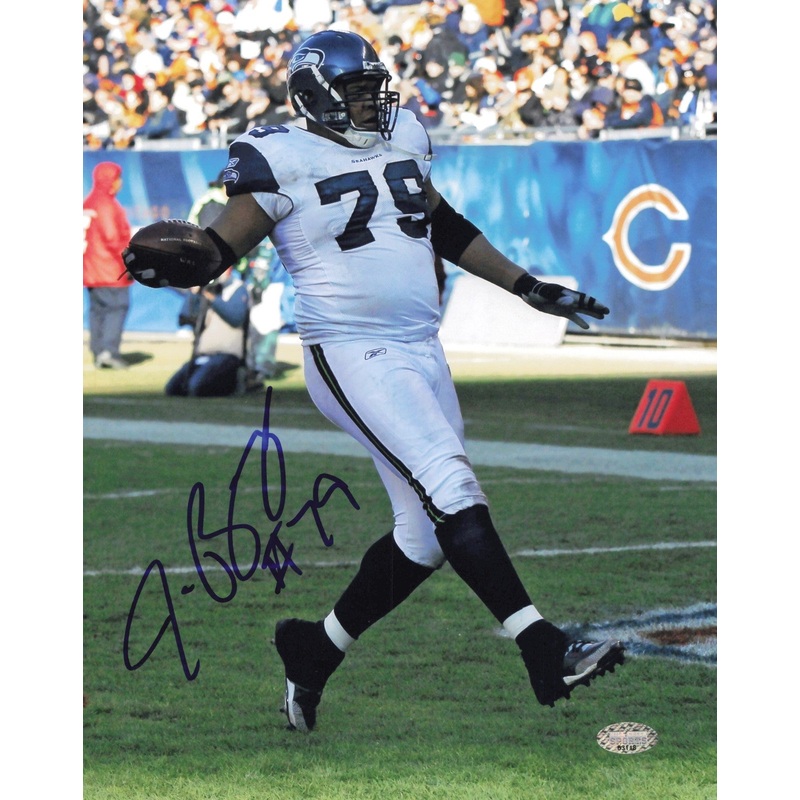 Red Bryant Autographed Signed 8×10 Photo Seattle Seahawks MCS Holo #63118
