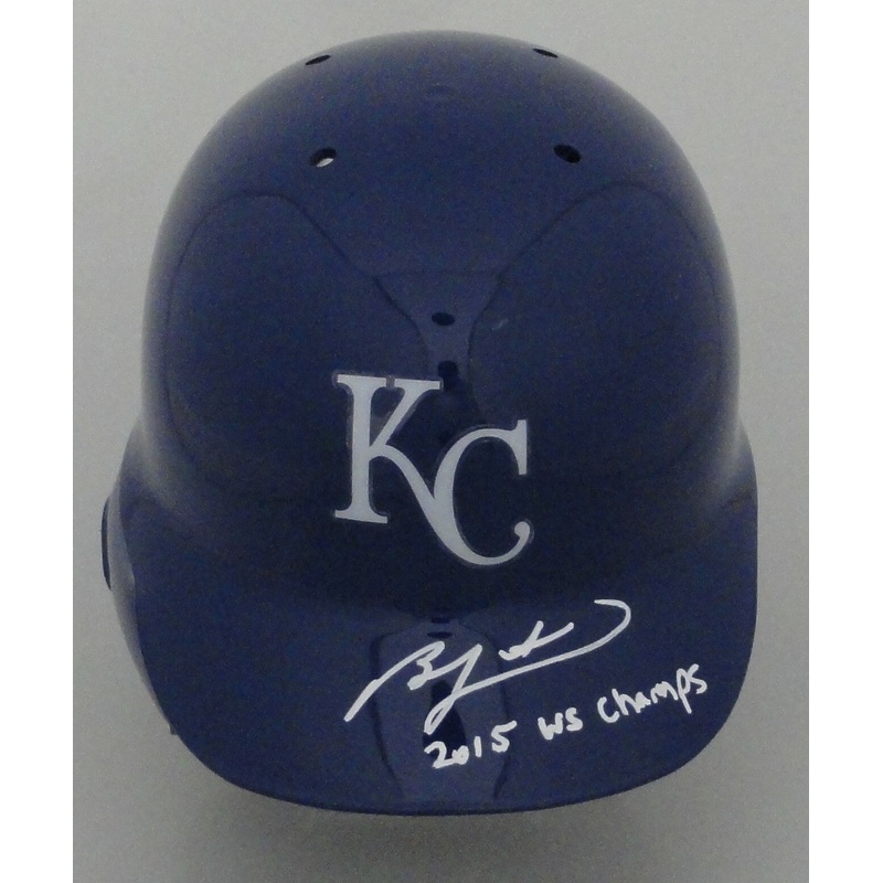 Royals BEN ZOBRIST Signed Full Size Rawlings Helmet AUTO w/ 2015 WS Champs – JSA