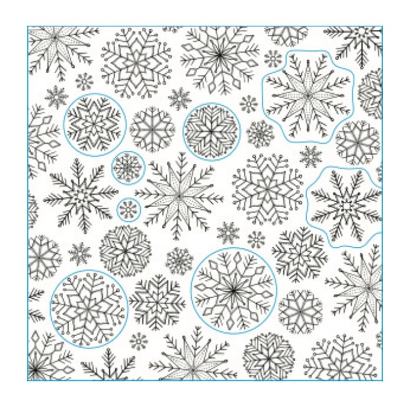 Simon Hurley create. Cling Stamps 6X6 Stitched Snowflakes