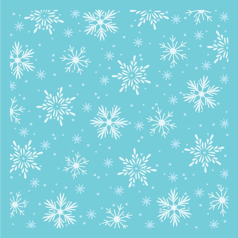 Snowflakes Background – Set of 2 – 6×6 Layering Stencils