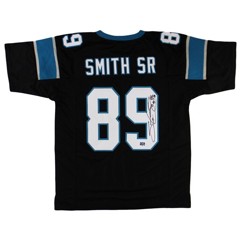Steve Smith Sr Signed Carolina Custom Black Jersey With Agent 89 Inscription