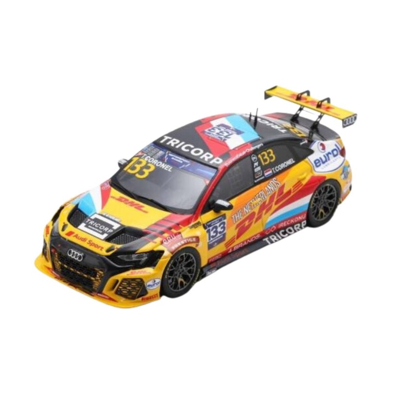 Team Netherlands – Audi RS3 LMS TCR No.133 – Winner FIA Motorsport Games Touring Car Cup Paul Ricard 2022 – Tom Coronel – 1:43 Scale Resin Model Car