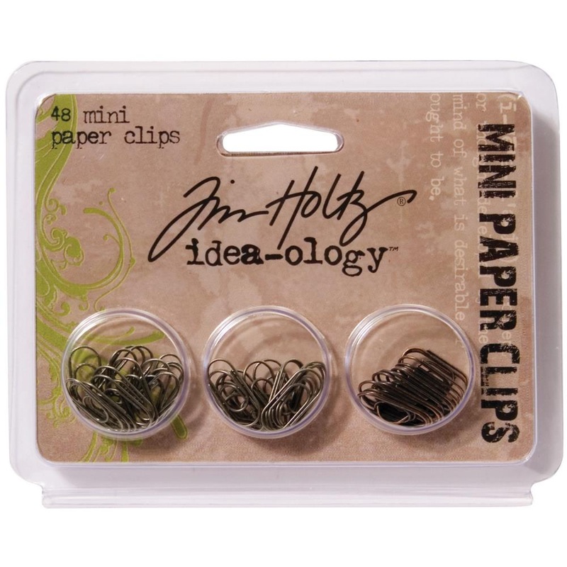 Tim Holtz Idea-Ology – Metal Paper Clips .625 48/Pkg Antique Nickel, Brass & Copper