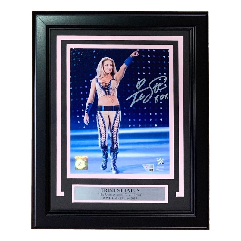 Trish Stratus Signed Framed 8×10 WWE Photo Fanatics
