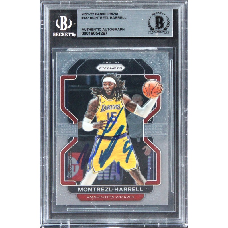 Wizards Montrezl Harrell Signed 2021 Panini Prizm #137 Card BAS Slabbed