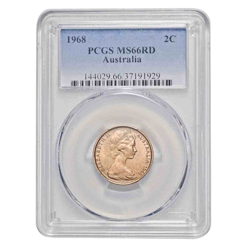 1968 2c PCGS MS66RD (Gem Uncirculated)
