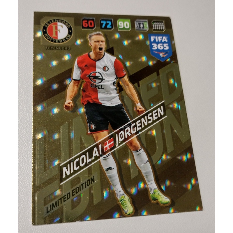 2017-18 Panini Adrenalyn FIFA 365 Nicolai Jorgensen Limited Edition Trading Card
