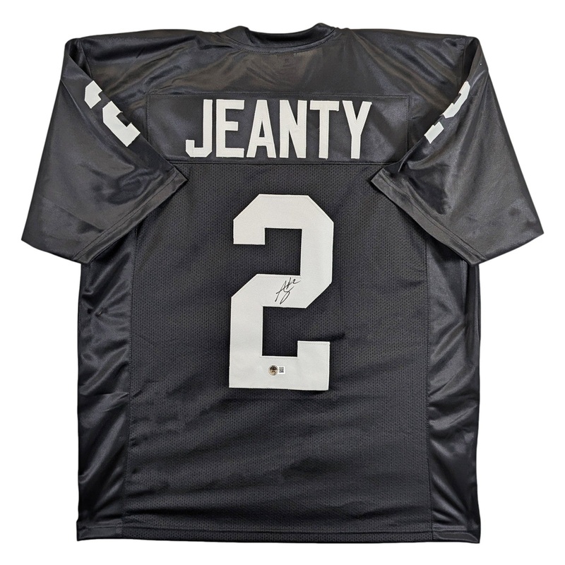 Ashton Jeanty Authentic Signed Black Pro Style Jersey Autographed BAS Witnessed