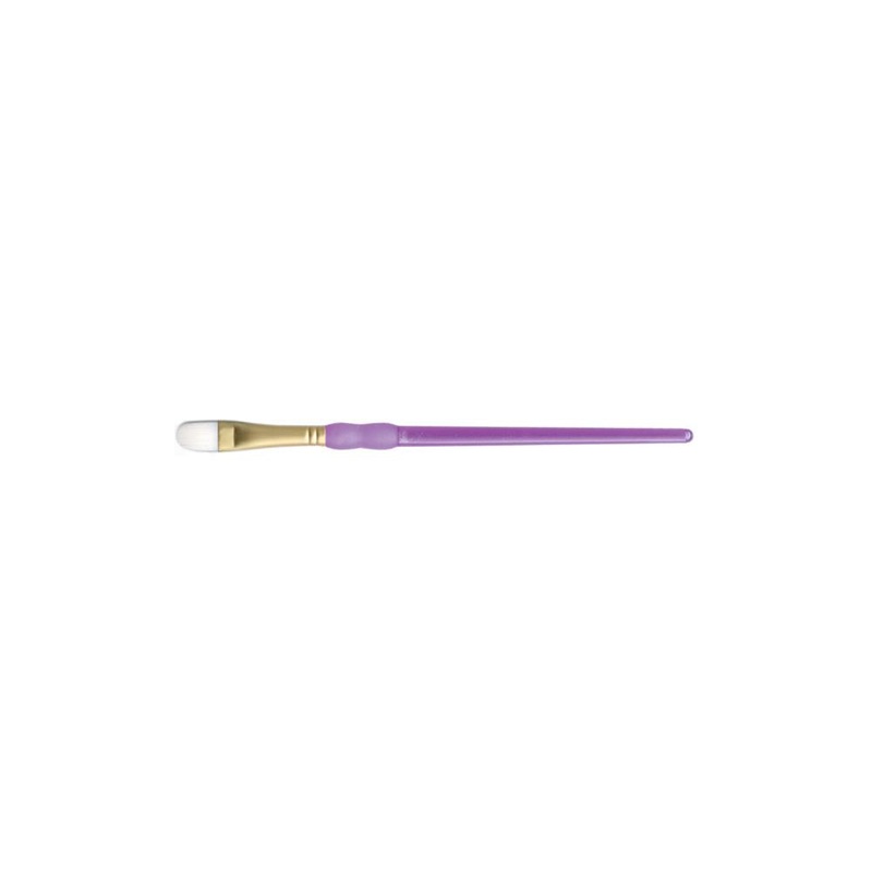 Crafter’s Choice White Taklon Filbert Brush Size 4