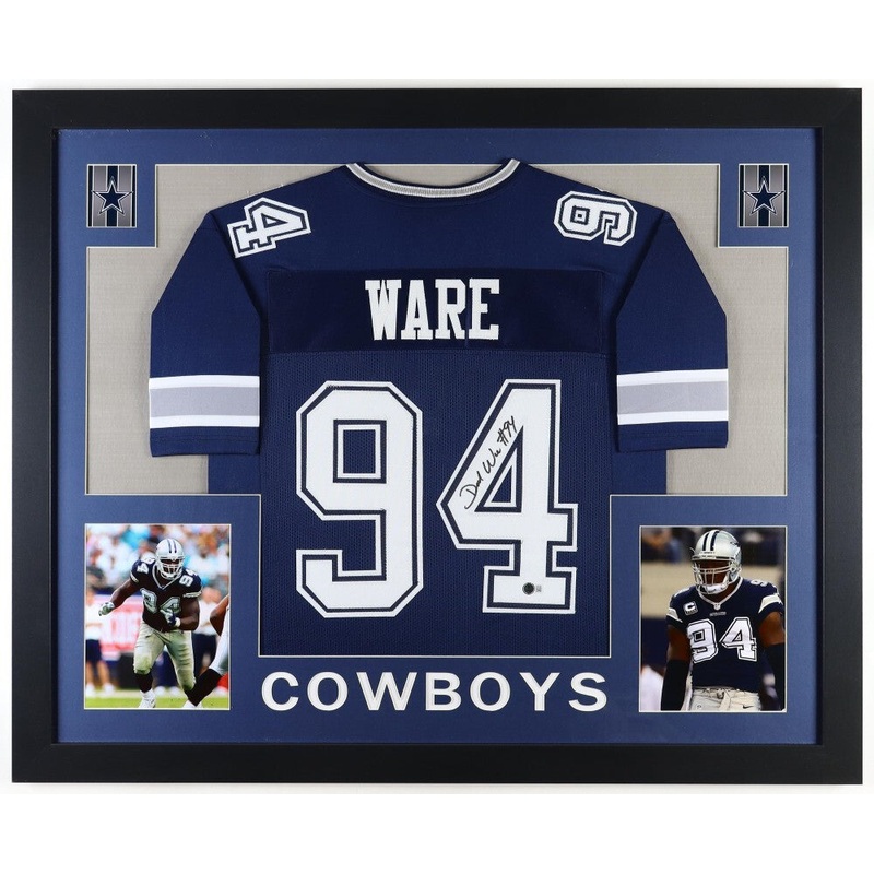 Demarcus Ware Signed Dallas Cowboys 35×43 Framed Jersey (Beckett) 9xPro Bowler
