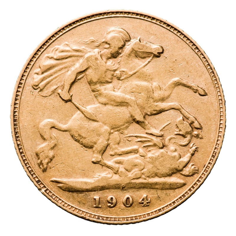 Edward VII 1904P Gold Half Sovereign about Very Fine-Very Fine