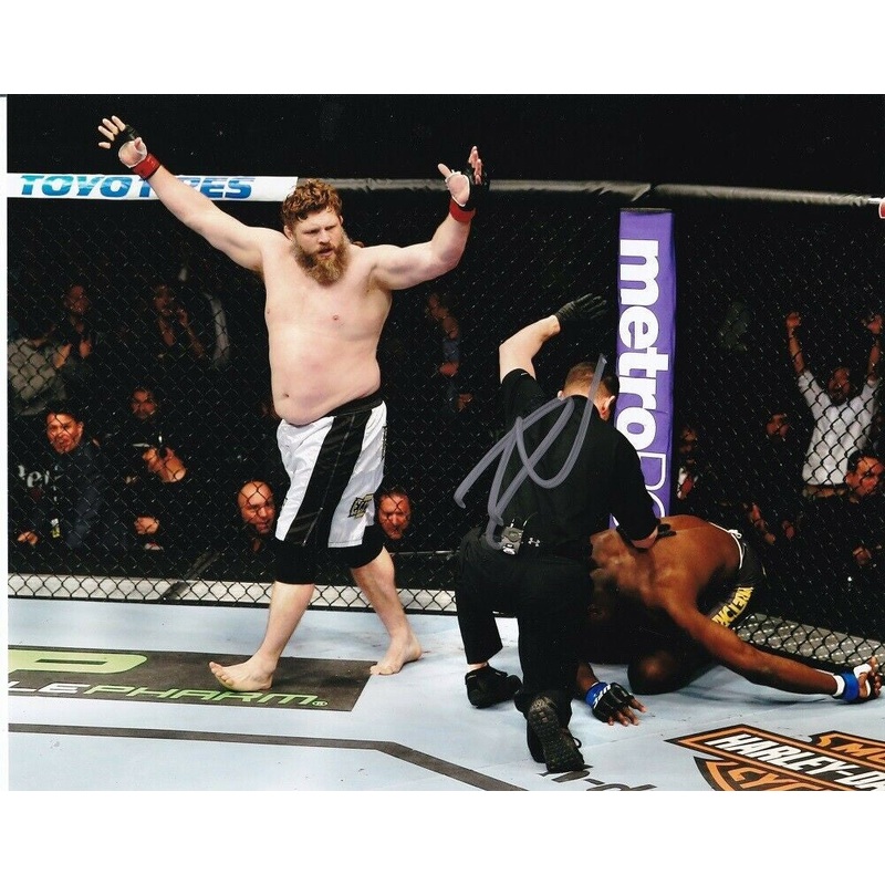 Roy Nelson Signed 8×10 UFC Photo vs Cheick Kongo SI