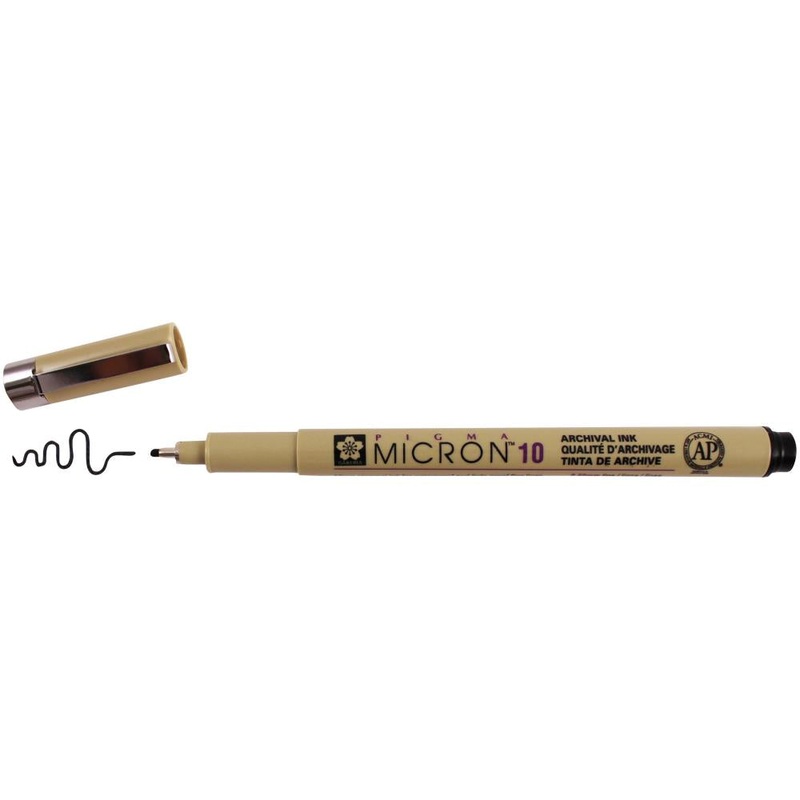 Sakura Pigma Micron Pen 10 .60mm Open Stock Black